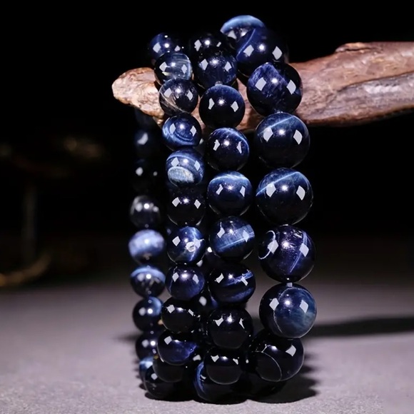 Earth Art hand crafted artisan Jewelry - Gorgeous, high-quality blue tigers eye bracelets